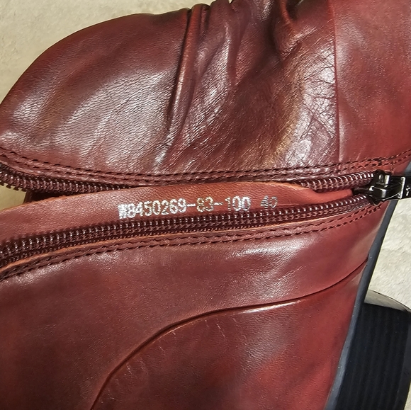 Regarde Le Ciel Red brown leather comfort booties Size 9/9.5 - Picture 10 of 10